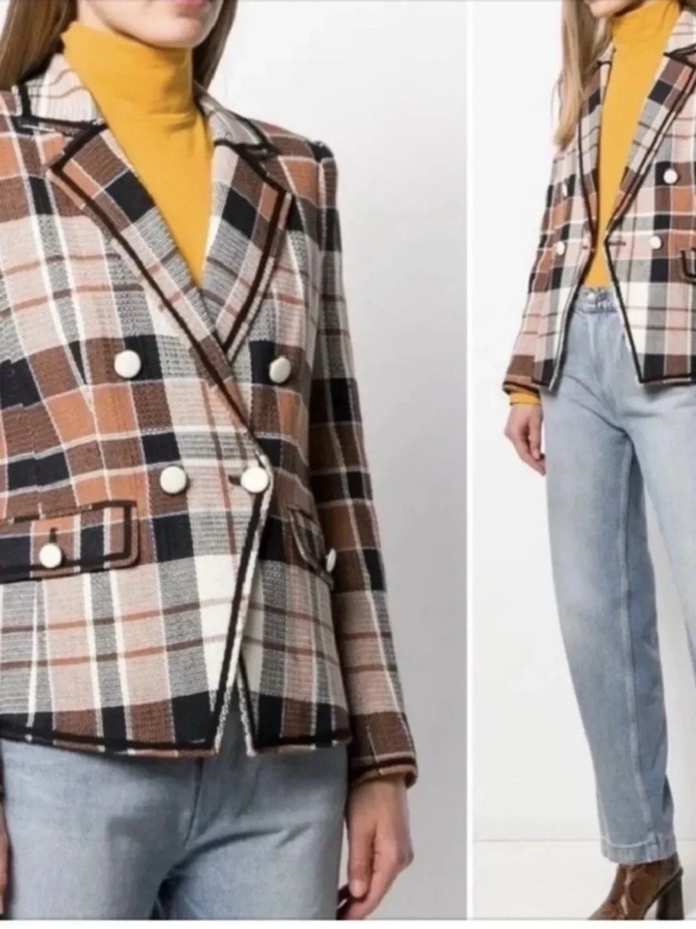 Veronica Beard Utah Dickey Blazer Plaid Jacket Size 0